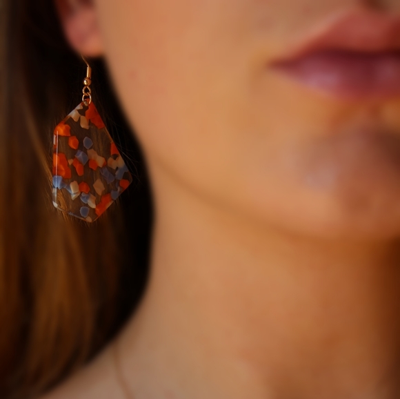 *2 for $15* Speckled Resin Drop Earrings - Picture 4 of 4